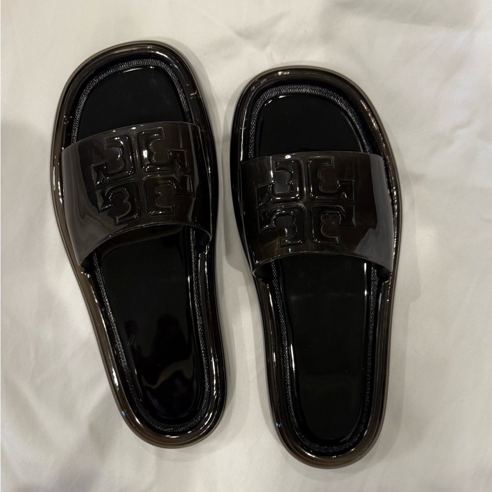 Tory Burch Black Slide Sandals - Picture 3 of 5